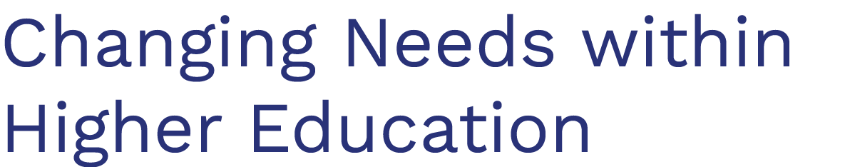 Changing Needs within Higher Education 