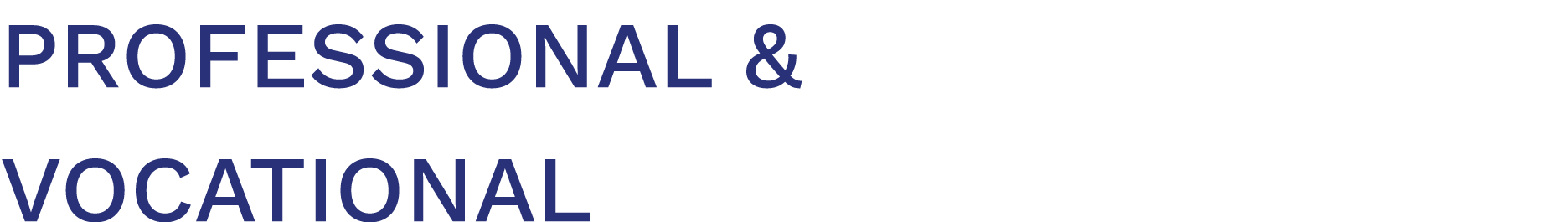 PROFESSIONAL & VOCATIONAL