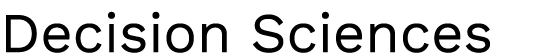 Decision Sciences