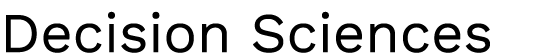 Decision Sciences