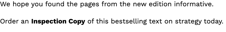 We hope you found the pages from the new edition informative. Order an Inspection Copy of this bestselling text on st...