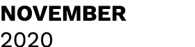 NOVEMBER 2020