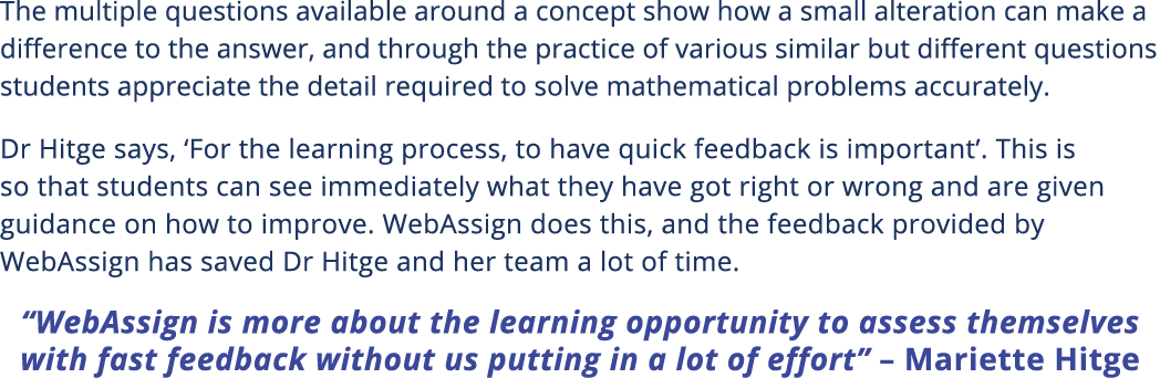 The multiple questions available around a concept show how a small alteration can make a difference to the answer, an   